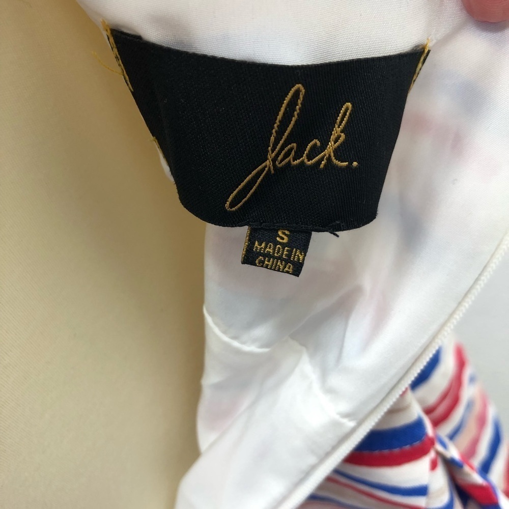 Jack BB Dakota Small Dress Red Blue Patriotic Linen - Picture 7 of 7